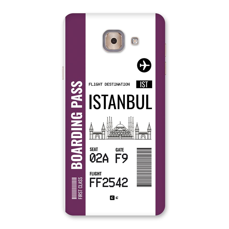 Istanbul Boarding Pass Back Case for Galaxy J7 Max