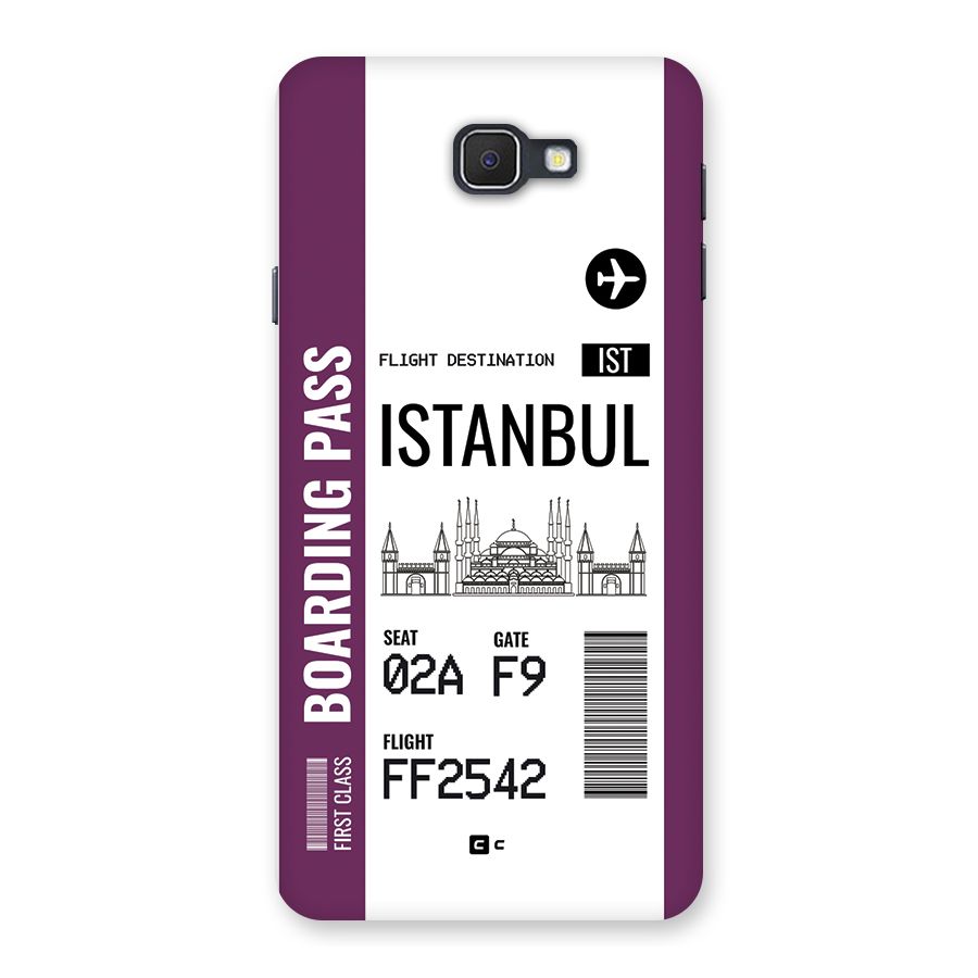 Istanbul Boarding Pass Back Case for Galaxy J7 Prime