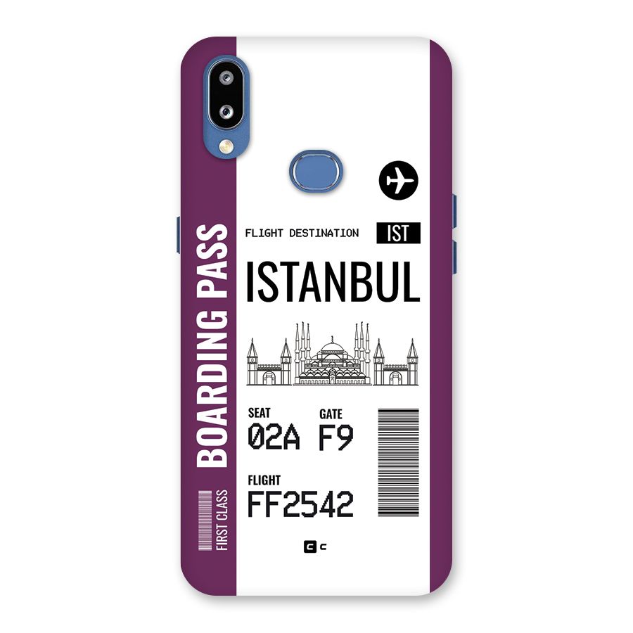 Istanbul Boarding Pass Back Case for Galaxy M01s