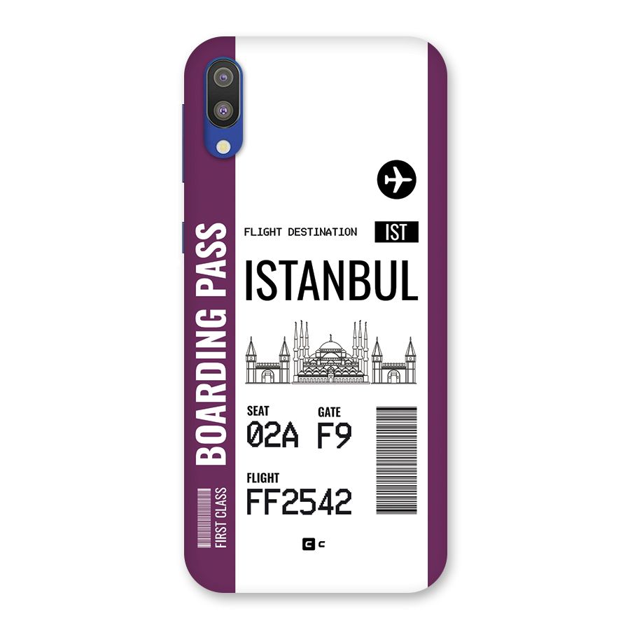 Istanbul Boarding Pass Back Case for Galaxy M10