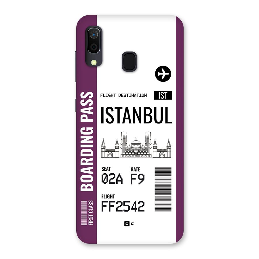 Istanbul Boarding Pass Back Case for Galaxy M10s
