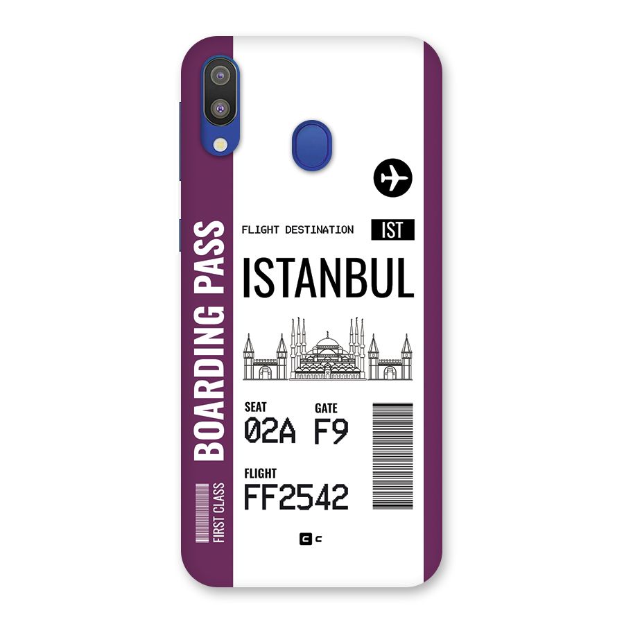 Istanbul Boarding Pass Back Case for Galaxy M20