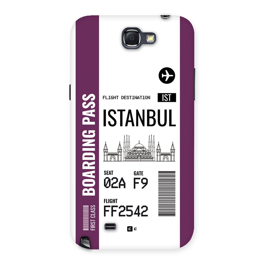 Istanbul Boarding Pass Back Case for Galaxy Note 2