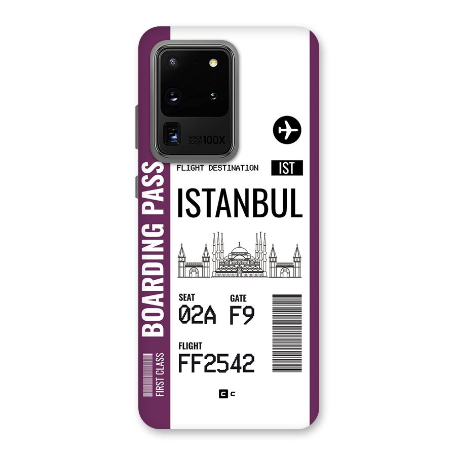Istanbul Boarding Pass Back Case for Galaxy S20 Ultra