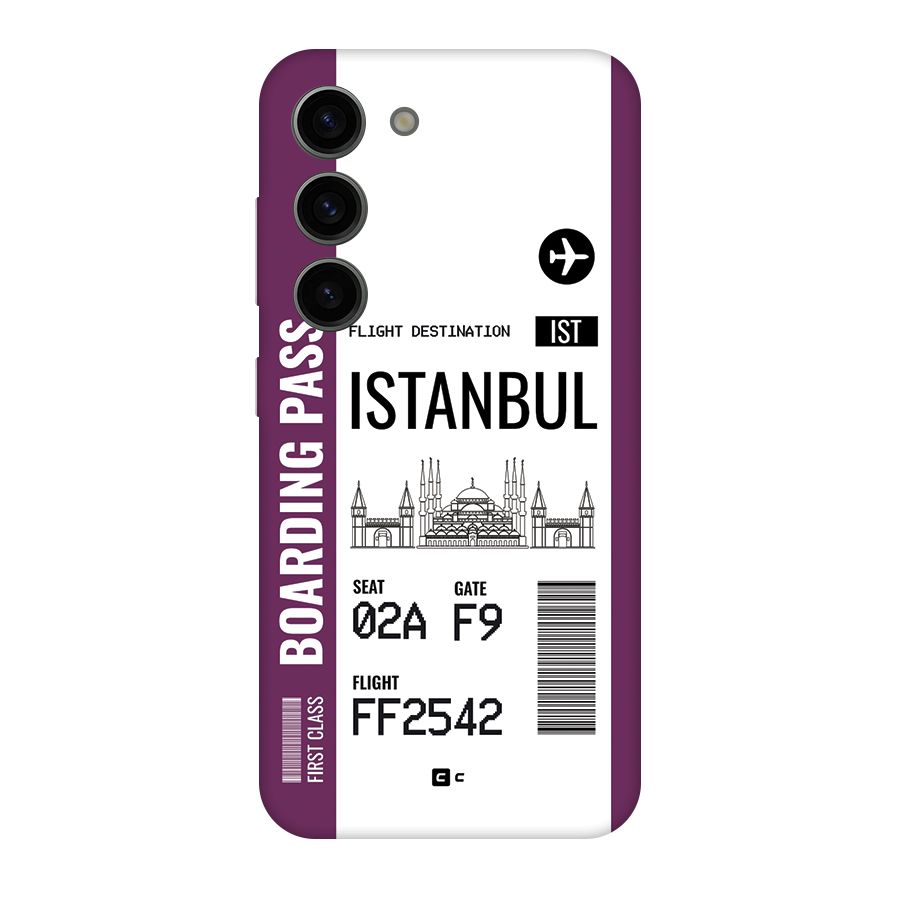 Istanbul Boarding Pass Back Case for Galaxy S23