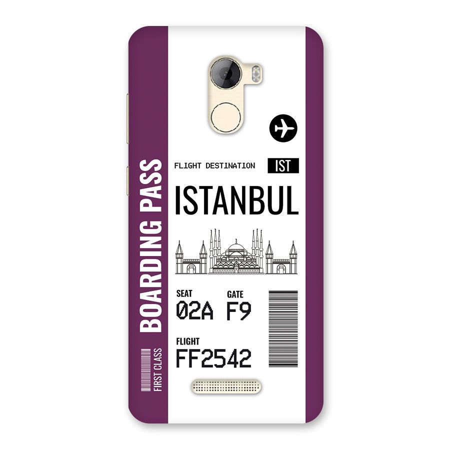 Istanbul Boarding Pass Back Case for Gionee A1 LIte