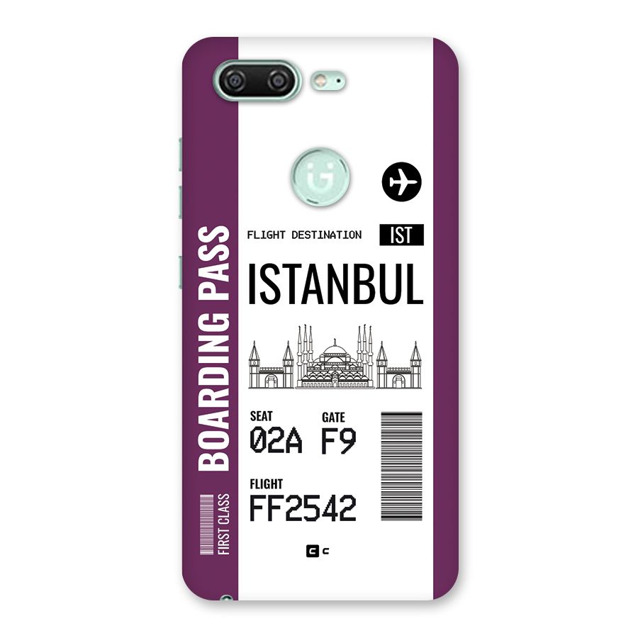Istanbul Boarding Pass Back Case for Gionee S10
