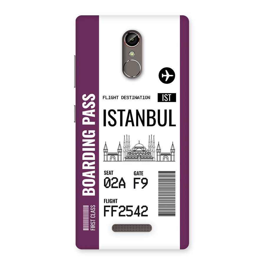 Istanbul Boarding Pass Back Case for Gionee S6s