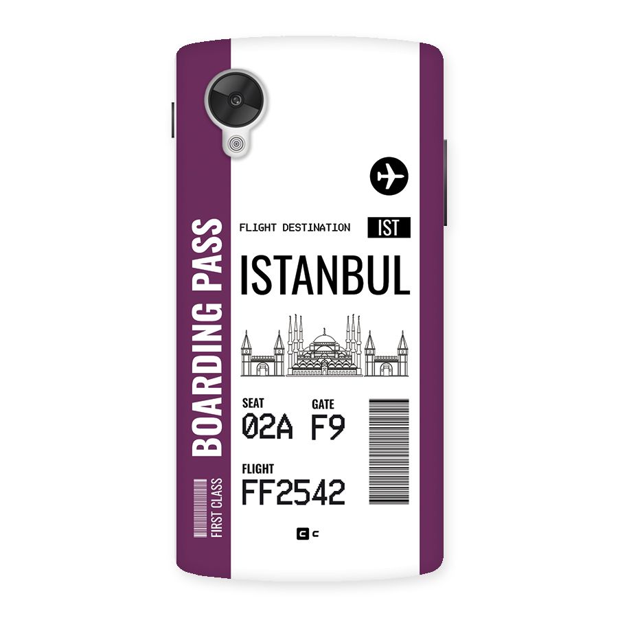 Istanbul Boarding Pass Back Case for Google Nexus 5