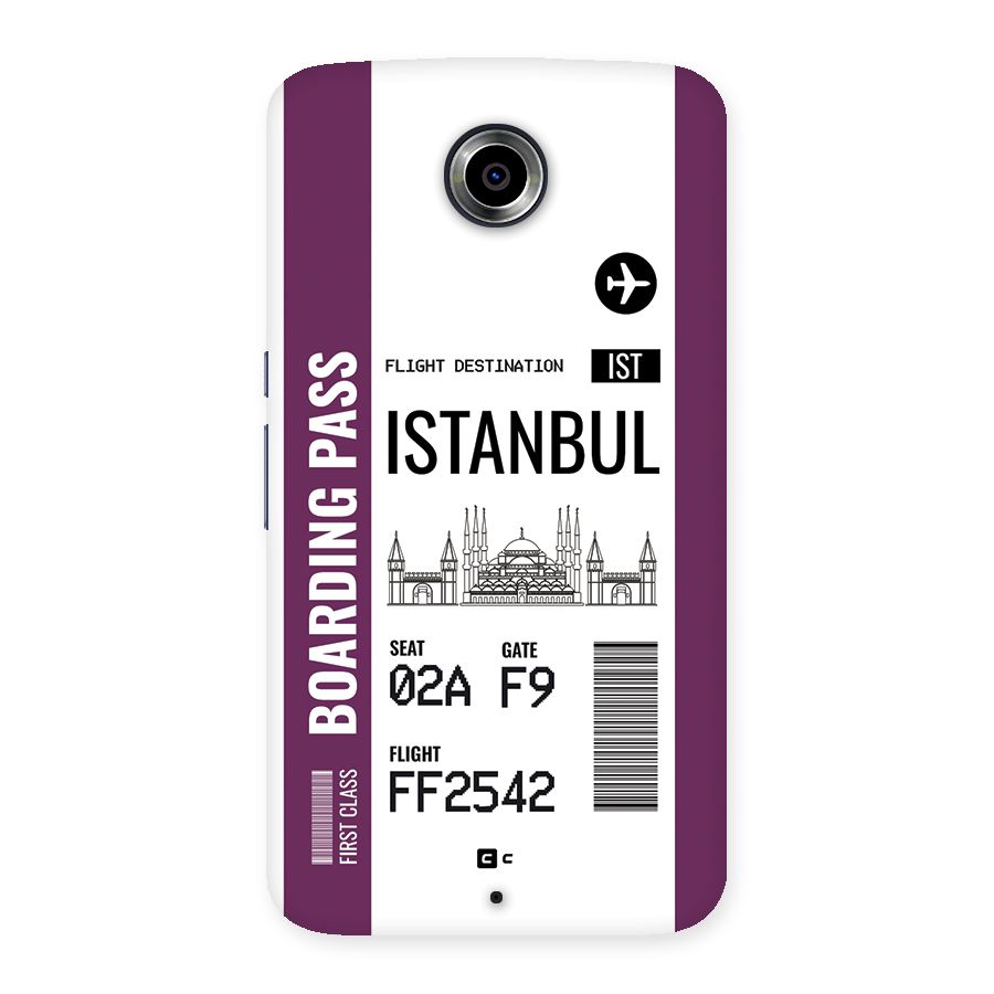 Istanbul Boarding Pass Back Case for Google Nexus 6