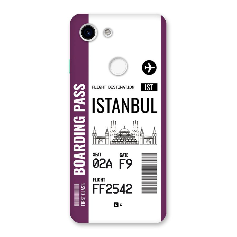 Istanbul Boarding Pass Back Case for Google Pixel 3