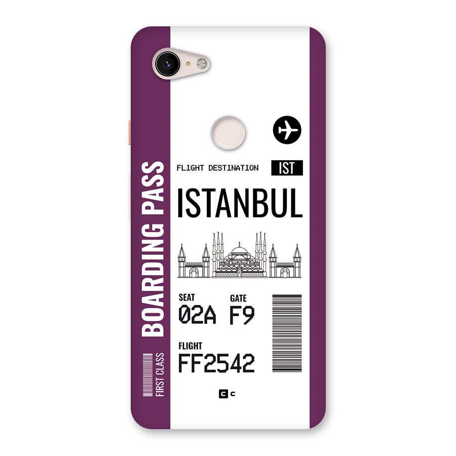 Istanbul Boarding Pass Back Case for Google Pixel 3 XL