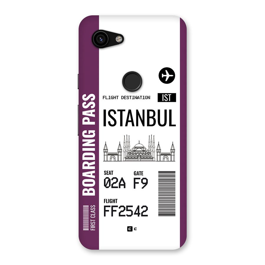 Istanbul Boarding Pass Back Case for Google Pixel 3a
