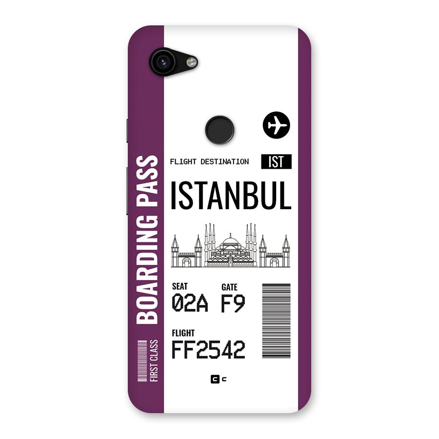 Istanbul Boarding Pass Back Case for Google Pixel 3a XL