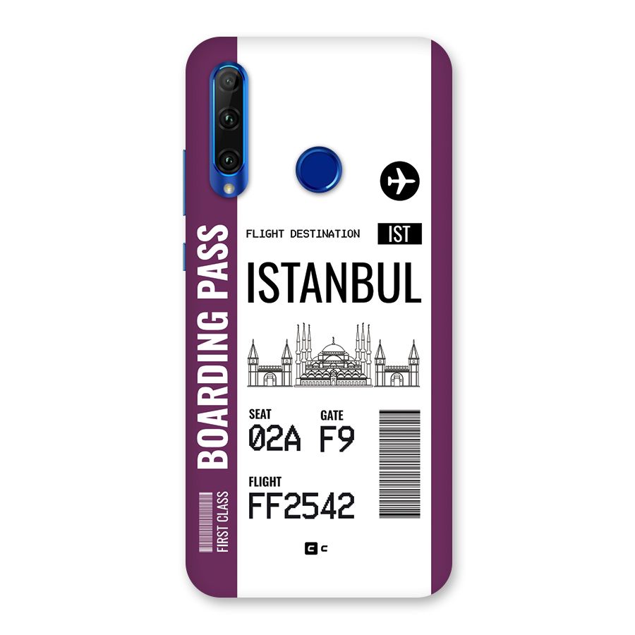Istanbul Boarding Pass Back Case for Honor 20i