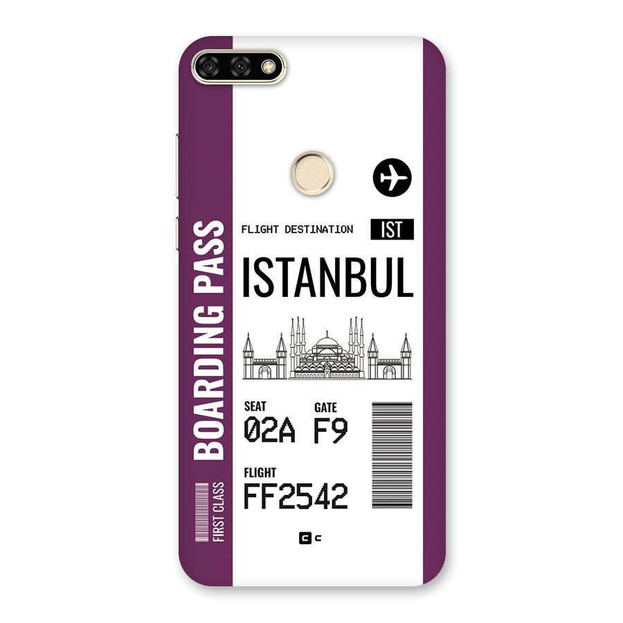 Istanbul Boarding Pass Back Case for Honor 7A