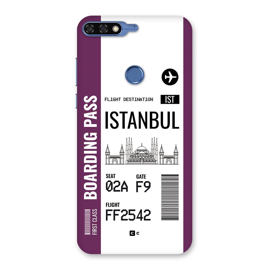 Istanbul Boarding Pass Back Case for Honor 7C