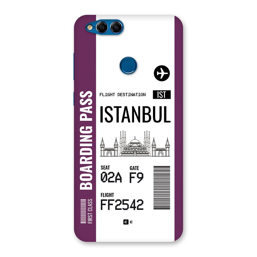 Istanbul Boarding Pass Back Case for Honor 7X