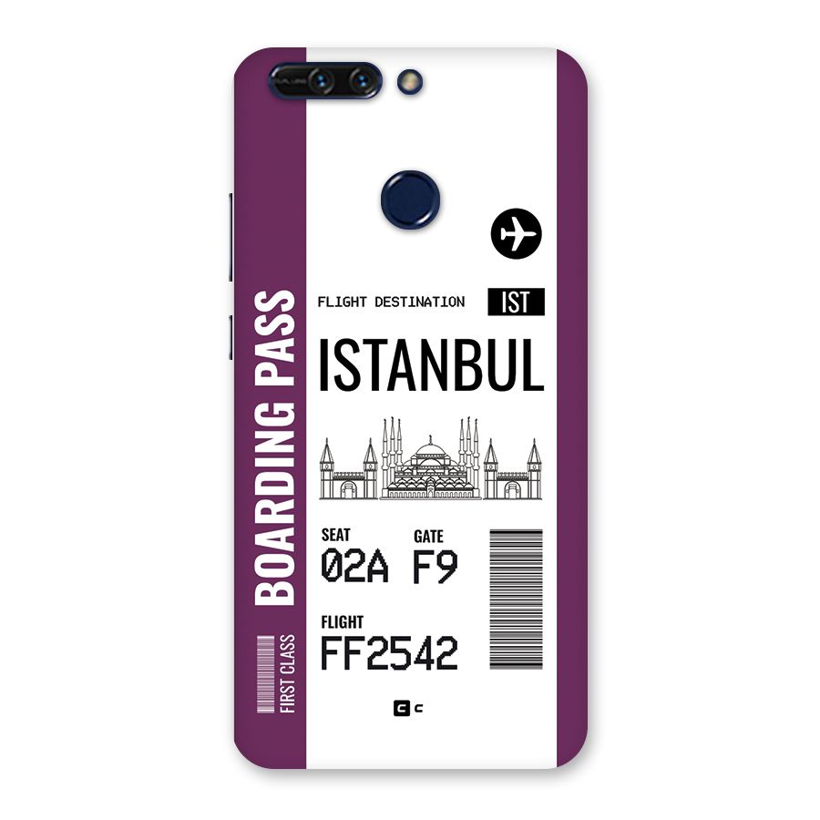 Istanbul Boarding Pass Back Case for Honor 8 Pro