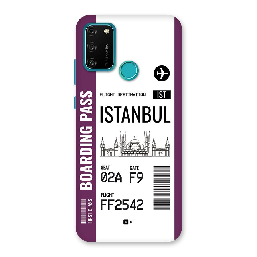 Istanbul Boarding Pass Back Case for Honor 9A