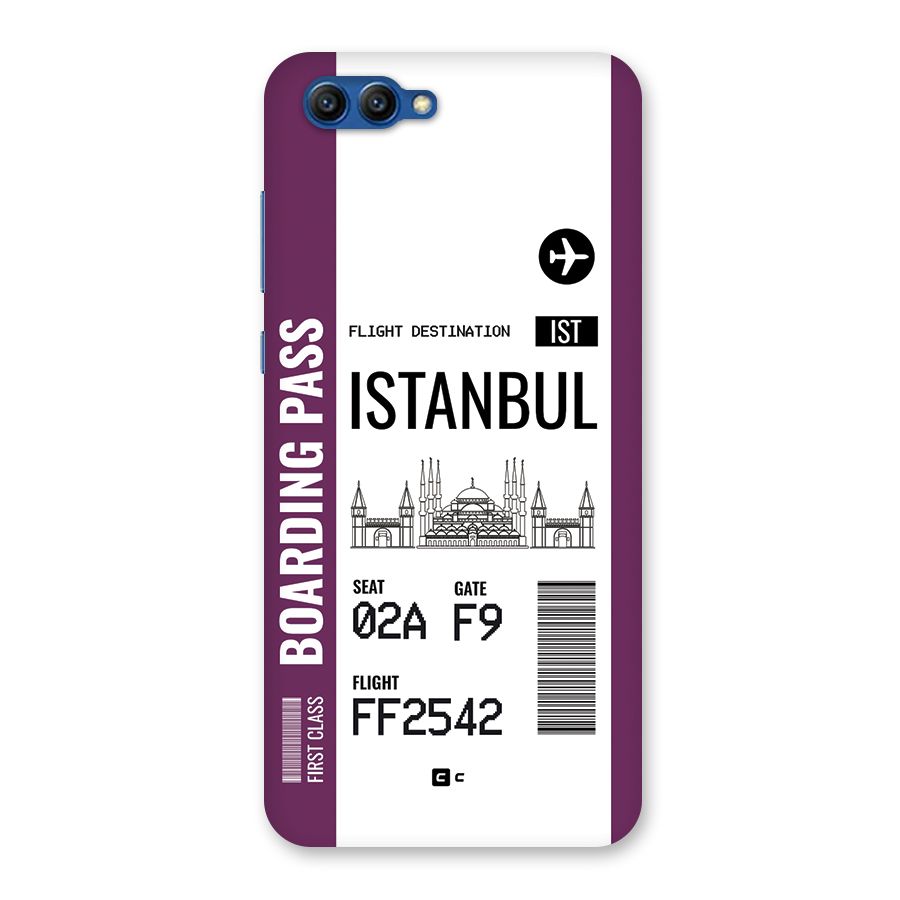 Istanbul Boarding Pass Back Case for Honor View 10
