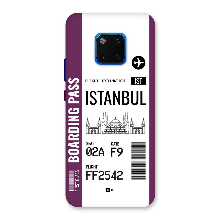 Istanbul Boarding Pass Back Case for Huawei Mate 20 Pro