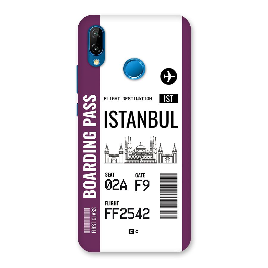 Istanbul Boarding Pass Back Case for Huawei P20 Lite