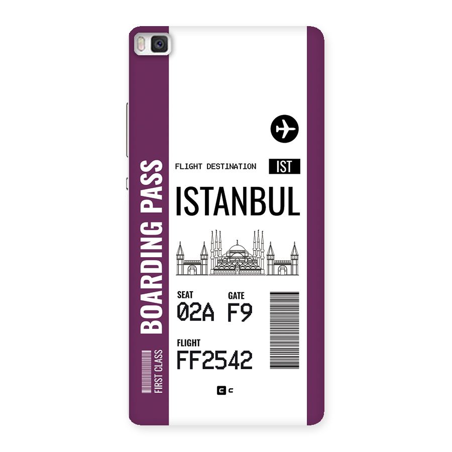 Istanbul Boarding Pass Back Case for Huawei P8