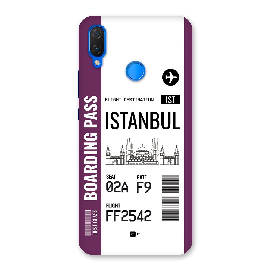 Istanbul Boarding Pass Back Case for Huawei P Smart Plus