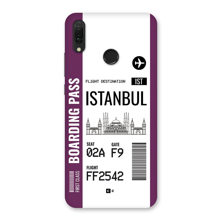 Istanbul Boarding Pass Back Case for Huawei Y9 (2019)
