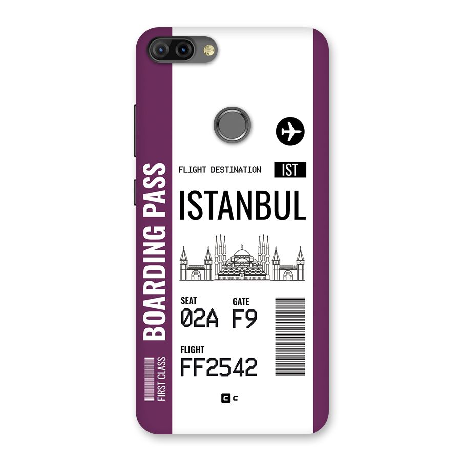 Istanbul Boarding Pass Back Case for Infinix Hot 6 Pro