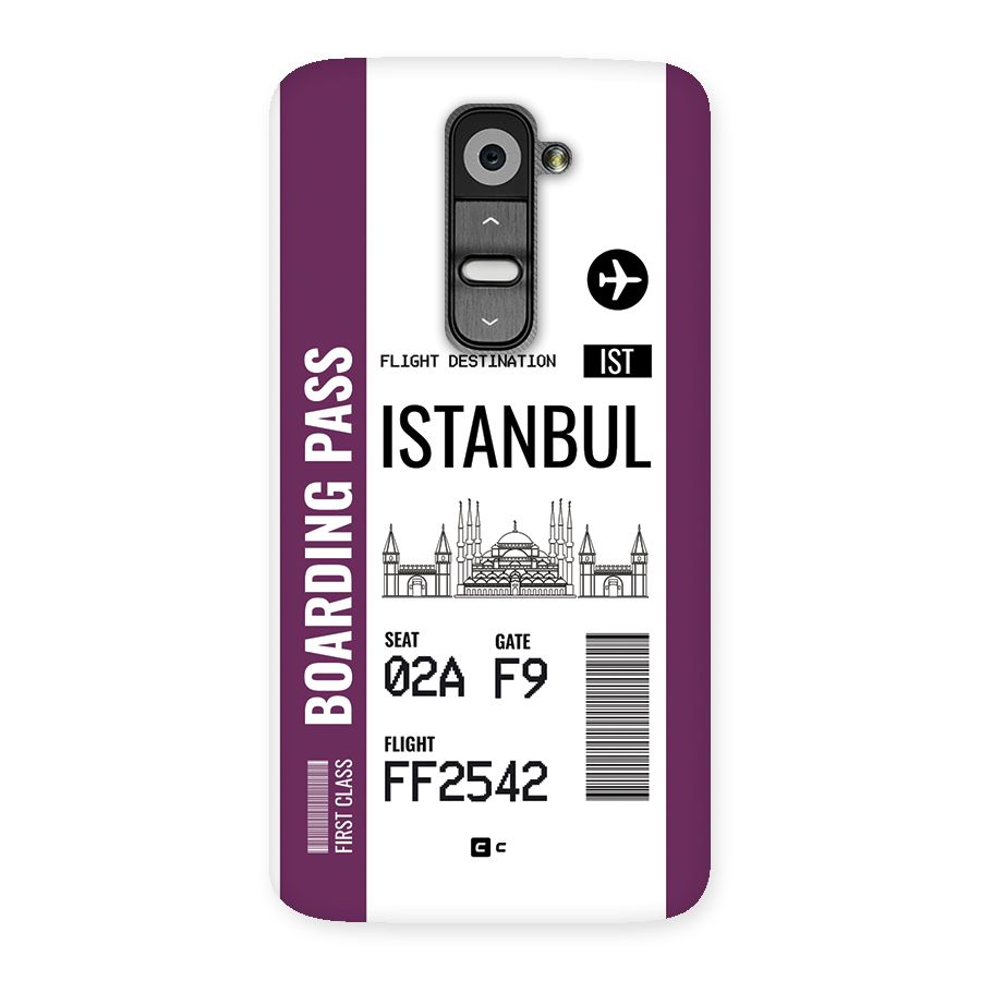 Istanbul Boarding Pass Back Case for LG G2