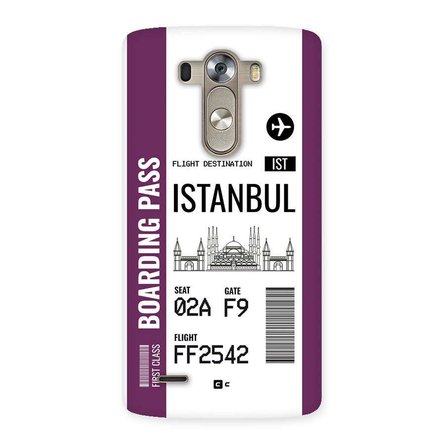 Istanbul Boarding Pass Back Case for LG G3