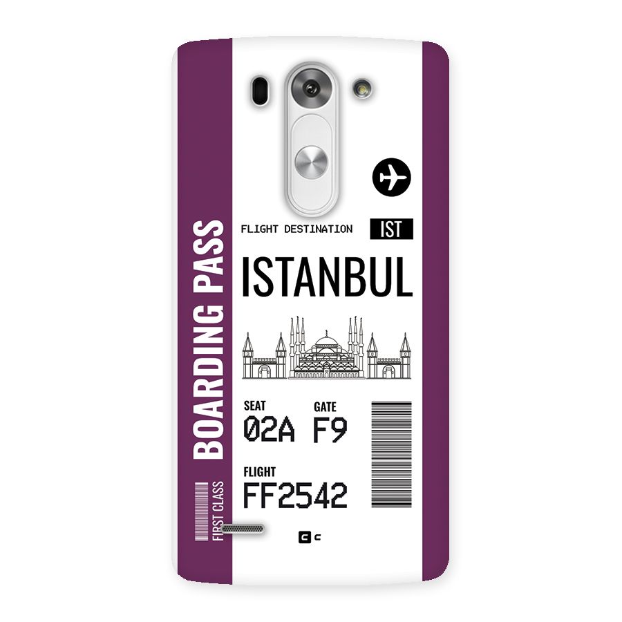 Istanbul Boarding Pass Back Case for LG G3 Beat