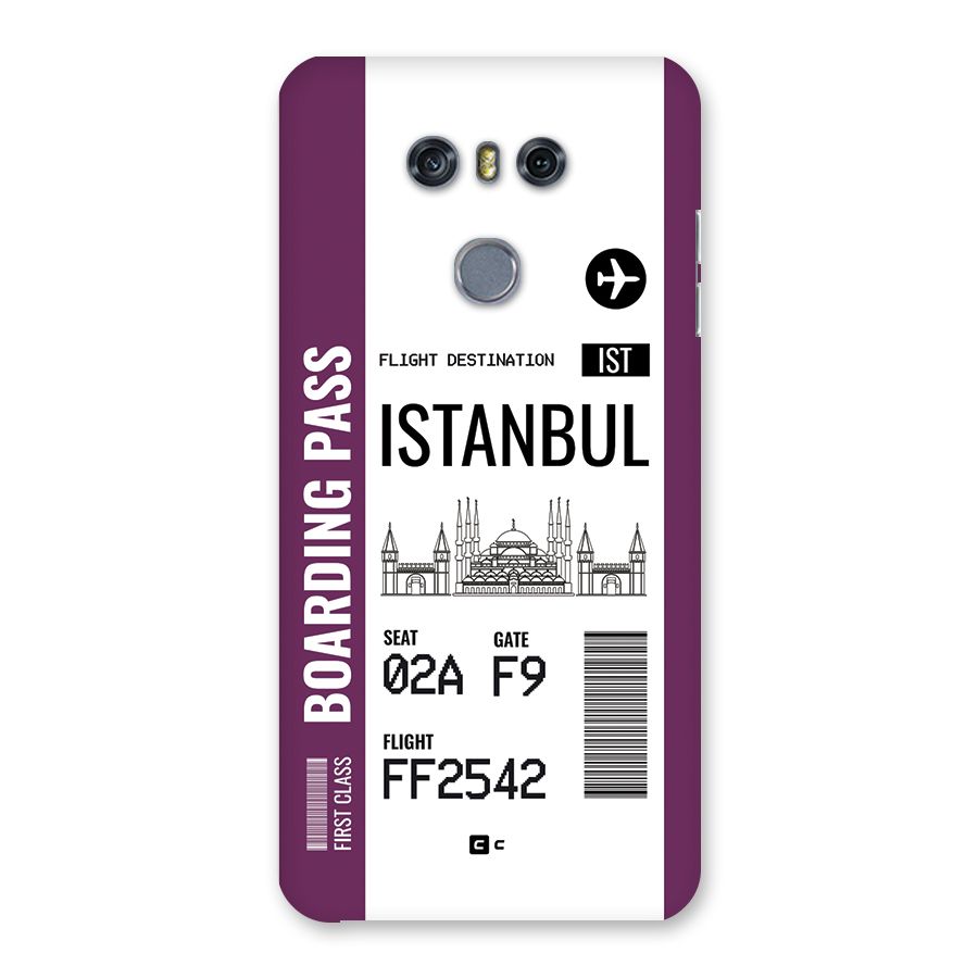 Istanbul Boarding Pass Back Case for LG G6