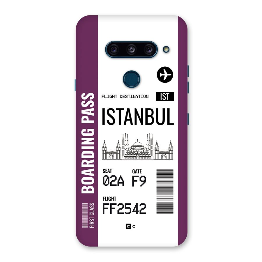 Istanbul Boarding Pass Back Case for LG  V40 ThinQ