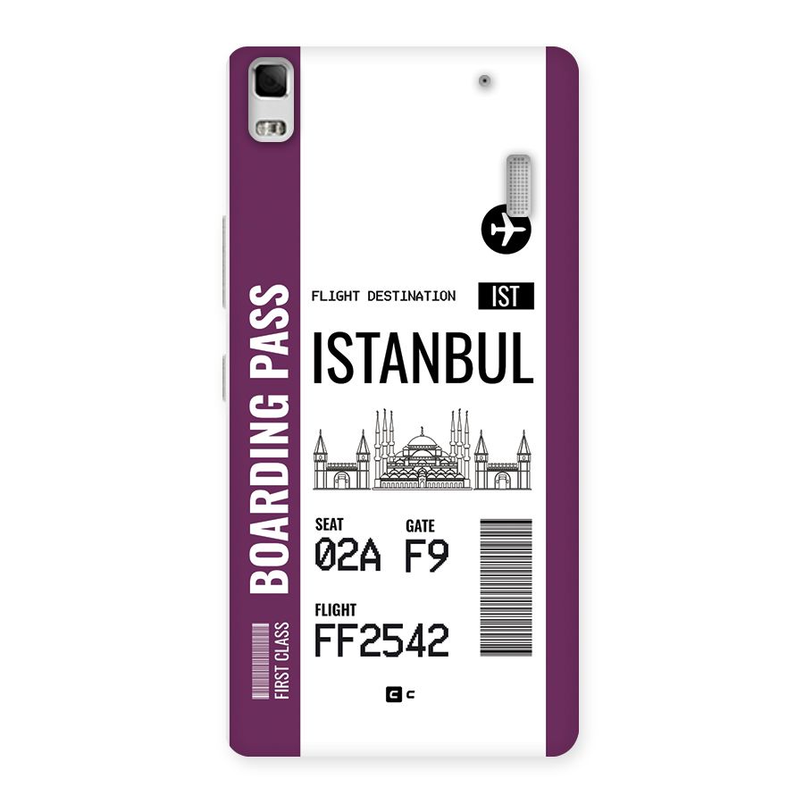 Istanbul Boarding Pass Back Case for Lenovo A7000