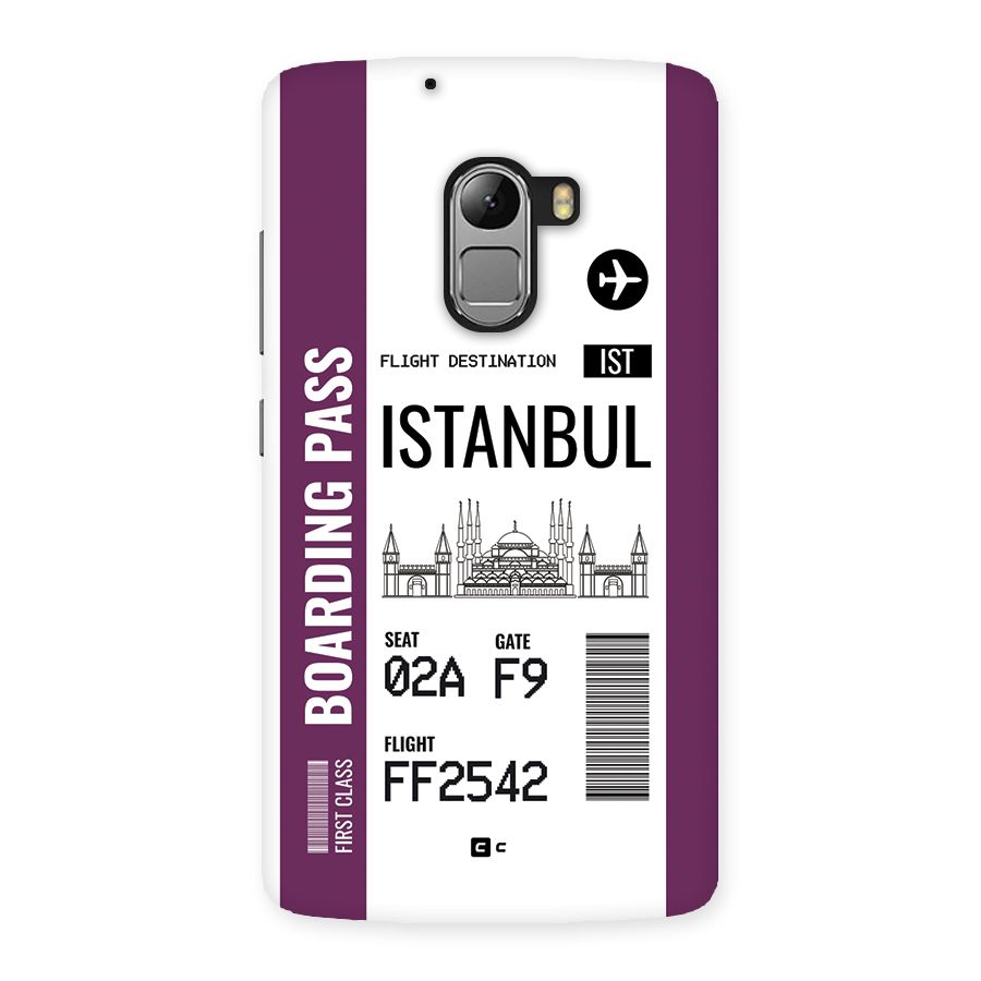 Istanbul Boarding Pass Back Case for Lenovo K4 Note