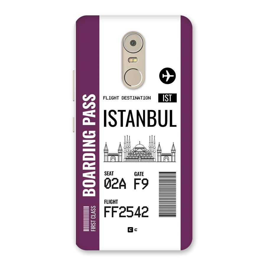 Istanbul Boarding Pass Back Case for Lenovo K6 Note