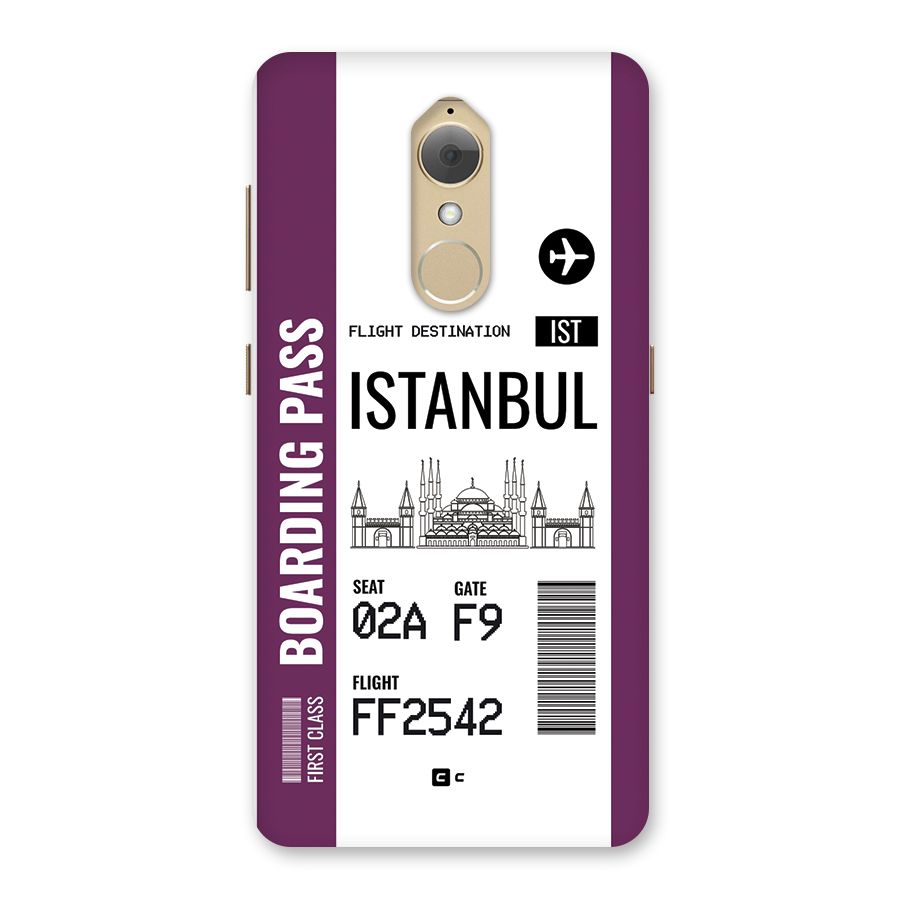 Istanbul Boarding Pass Back Case for Lenovo K8