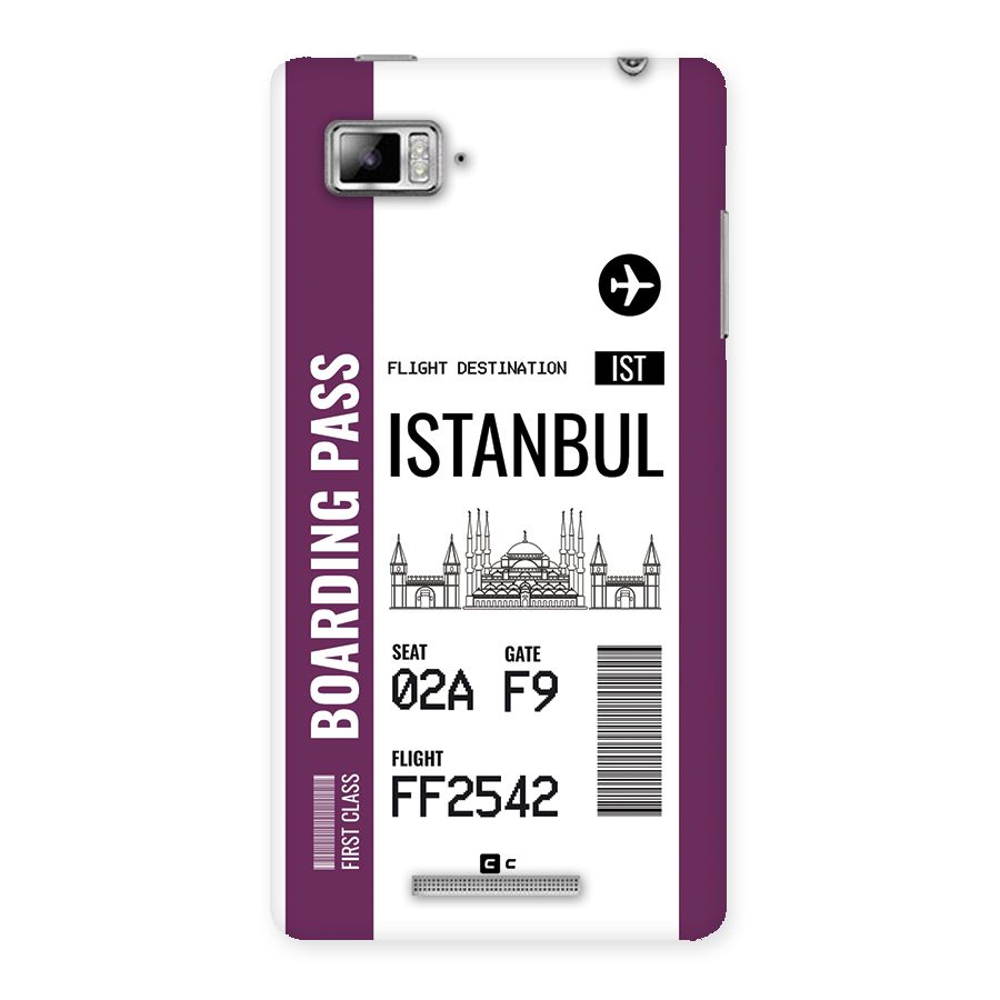 Istanbul Boarding Pass Back Case for Lenovo Vibe Z K910
