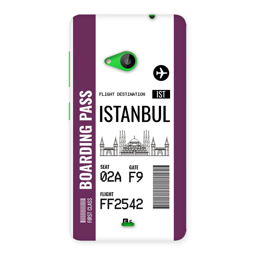 Istanbul Boarding Pass Back Case for Lumia 535