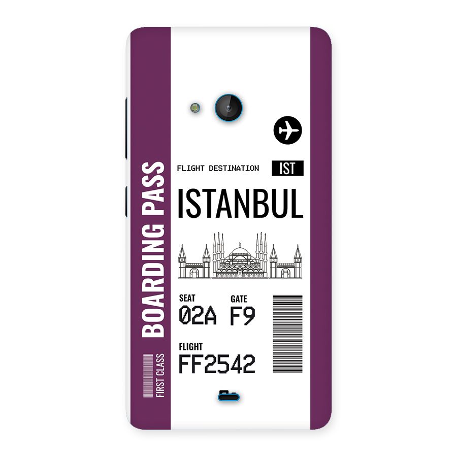 Istanbul Boarding Pass Back Case for Lumia 540