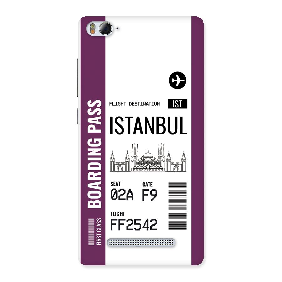 Istanbul Boarding Pass Back Case for Mi4i