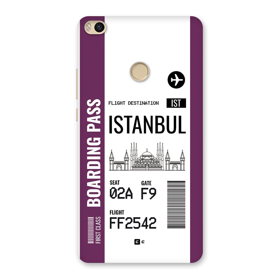 Istanbul Boarding Pass Back Case for Mi Max 2