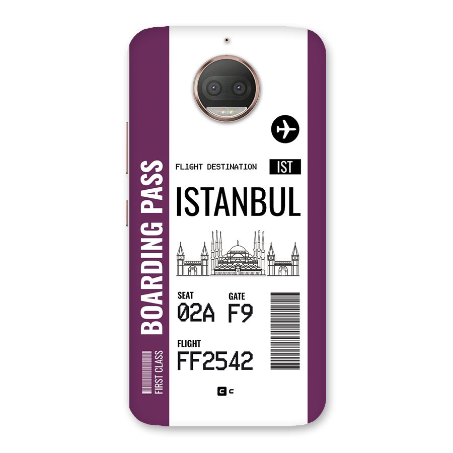 Istanbul Boarding Pass Back Case for Moto G5s Plus