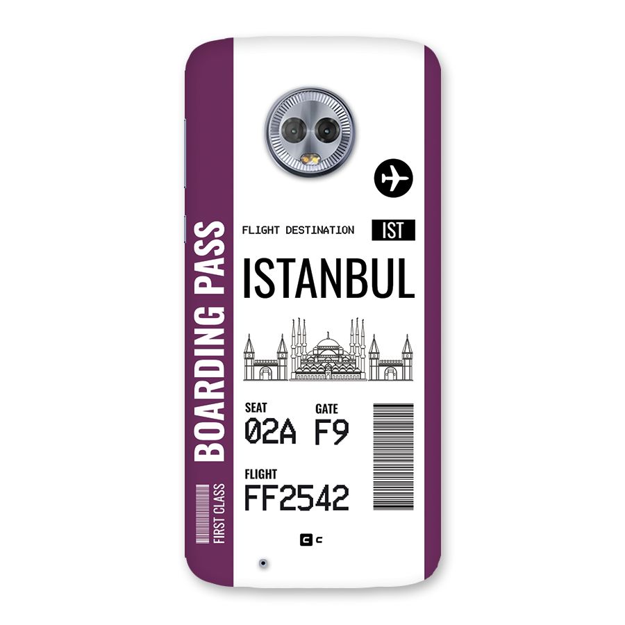 Istanbul Boarding Pass Back Case for Moto G6