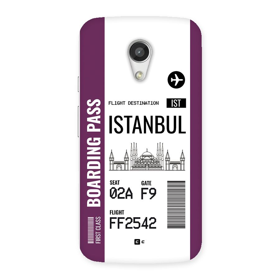 Istanbul Boarding Pass Back Case for Moto G 2nd Gen