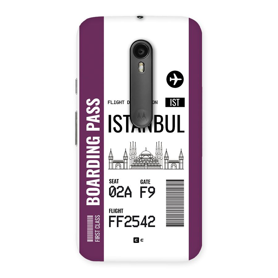 Istanbul Boarding Pass Back Case for Moto G Turbo