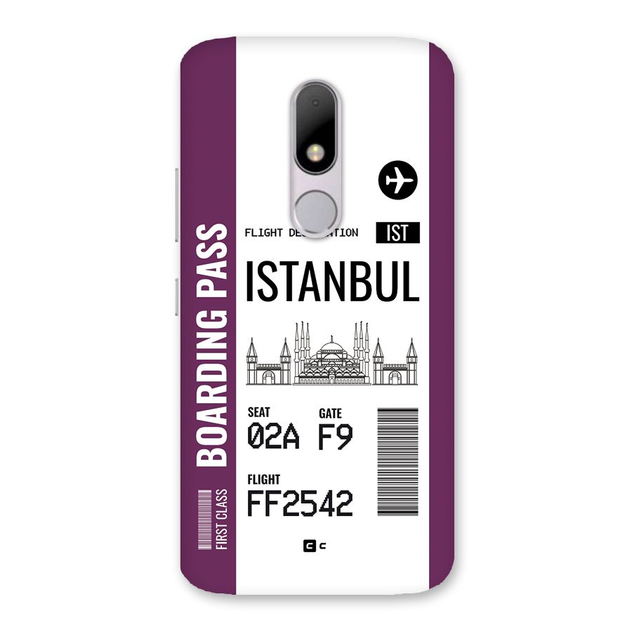 Istanbul Boarding Pass Back Case for Moto M
